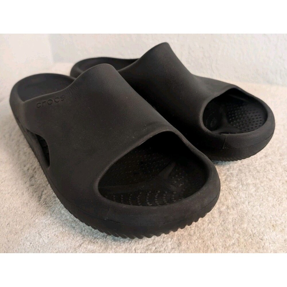 Crocs Unisex-Adult Mellow Recovery Slides Mens 9 Womens 11 Black - Picture 1 of 9